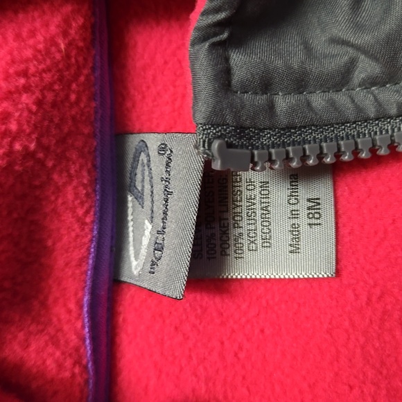 Children's Pink and Gray Fleece Jacket - Picture 3 of 5